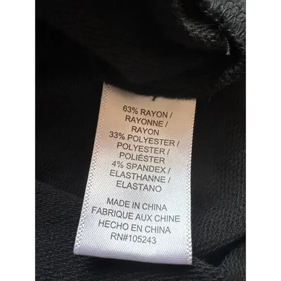 Bobeau black t-shirt with side buttons Small - Picture 4 of 5